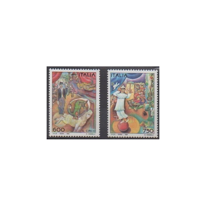 Buy this set of stamps of Italy of the year 1994 (Nb 2041/2042).