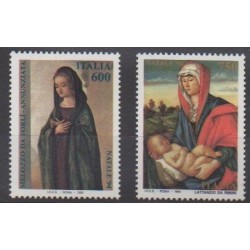 Italy - 1994 - Nb 2082/2083 - Christmas - Paintings
