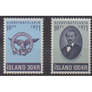 Acheter cette série de timbres d'Islande de l'année 1971 (No 408/409).