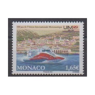 Acheter ce timbre de Monaco de l'année 2022 (Union internationale Motonautique).