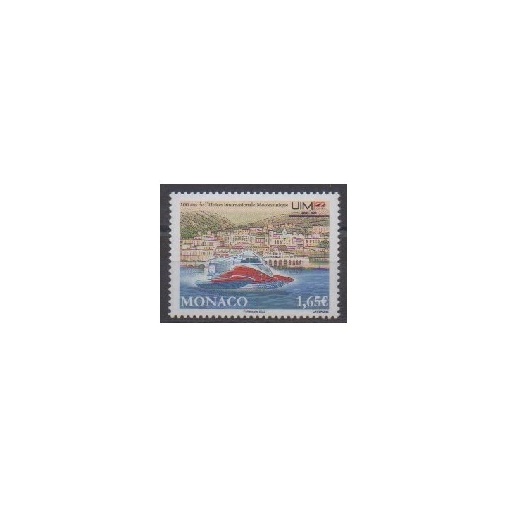 Acheter ce timbre de Monaco de l'année 2022 (Union internationale Motonautique).