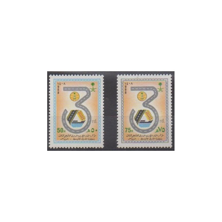 Acheter cette série de timbres d'Arabie saoudite de l'année 1988 (No 706/707).