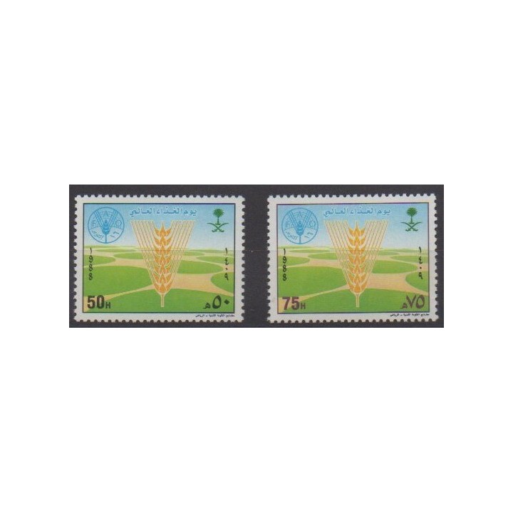 Buy this set of stamps of Saudi Arabia of the year 1988 (Nb 725/726).