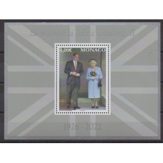 Buy this souvenir sheet  of Monaco of the year 2022 (Nb BF Reine Elisabeth II).