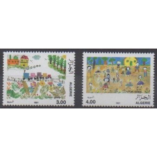 Buy this set of stamps of Algeria of the year 1991 (Nb 999/1000).