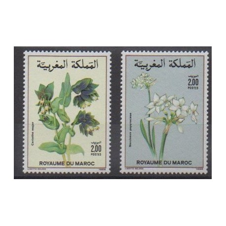 Morocco - 1989 - Nb 1070/1071 - Flowers