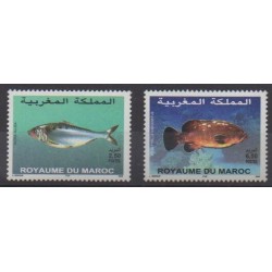 Maroc - 2002 - No 1317/1318 - Vie marine