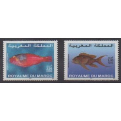 Maroc - 2003 - No 1335/1336 - Vie marine