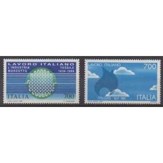 Buy this set of stamps of Italy of the year 1987 (Nb 1735/1736).