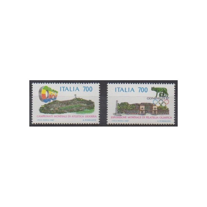 Buy this set of stamps of Italy of the year 1987 (Nb 1751/1752).
