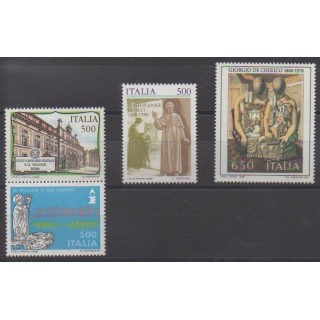 Acheter cette série de timbres d'Italie de l'année 1988 (No 1770/1773).