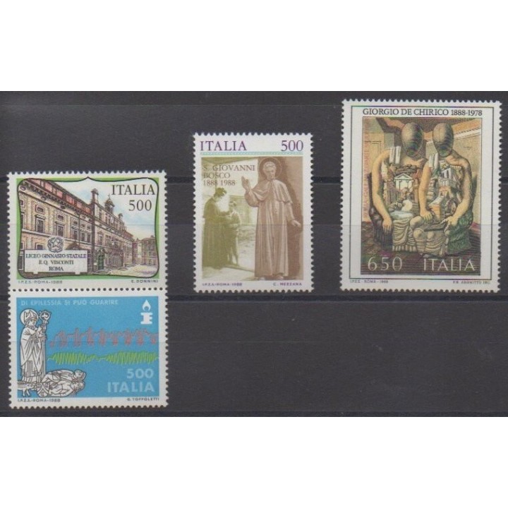 Buy this set of stamps of Italy of the year 1988 (Nb 1770/1773).
