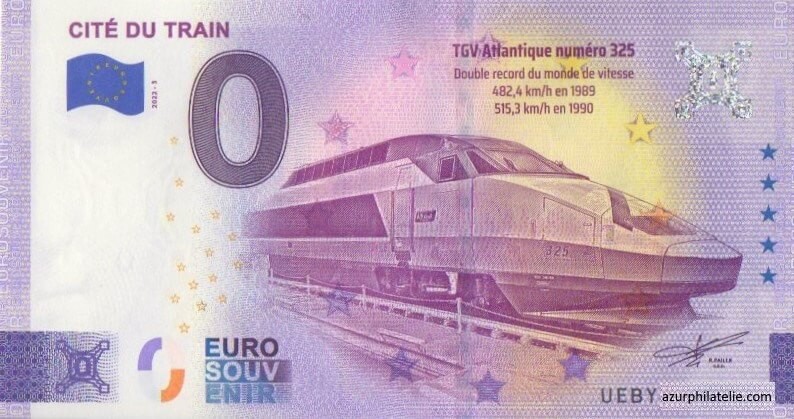 Billet Euro Souvenir TGV 325