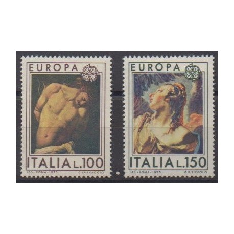 Italy - 1975 - Nb 1222/1223 - Paintings - Europa