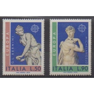 Acheter cette série de timbres d'Italie de l'année 1974 (No 1171/1172).