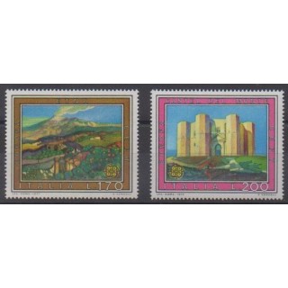 Acheter cette série de timbres d'Italie de l'année 1977 (No 1299/1300).