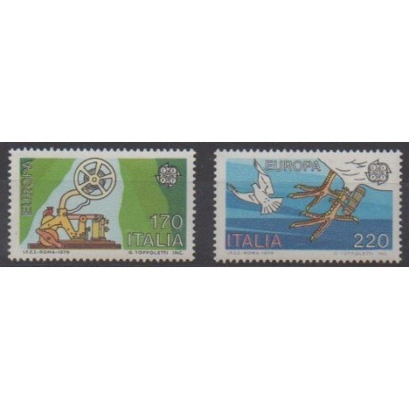 Italie - 1979 - No 1389/1390 - Service postal - Europa