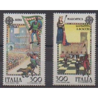 Acheter cette série de timbres d'Italie de l'année 1981 (No 1480/1481).