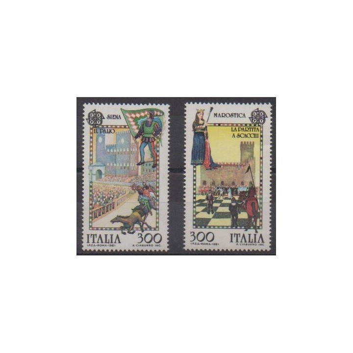 Buy this set of stamps of Italy of the year 1981 (Nb 1480/1481).