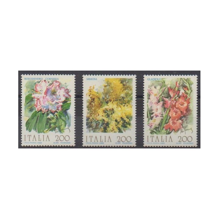 Acheter cette série de timbres d'Italie de l'année 1983 (No 1571/1573).