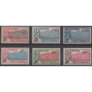 Acheter cette série de timbres de la Réunion de l'année 1924 (No 103/108). - Neuf avec charnière