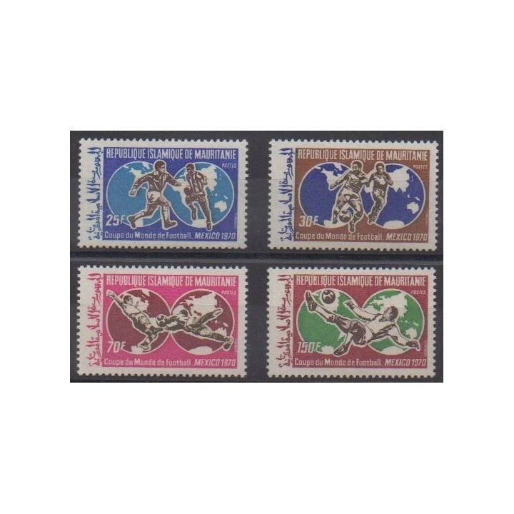Acheter cette série de timbres de Mauritanie de l'année 1970 (No 281/284).
