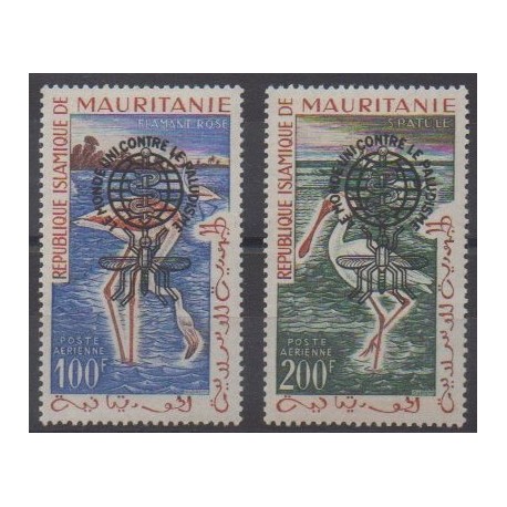 Mauritania - 1962 - Nb PA20C/PA20D - Health or Red cross - Birds