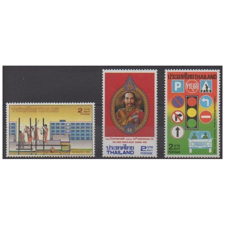 Buy this set of stamps of Thailand of the year 1988 (Nb 1251/1253).