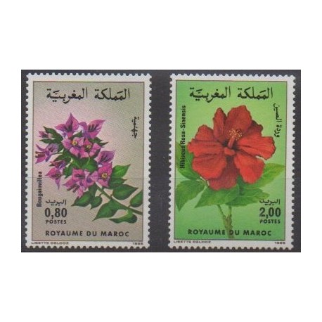 Maroc - 1985 - No 988/989 - Fleurs