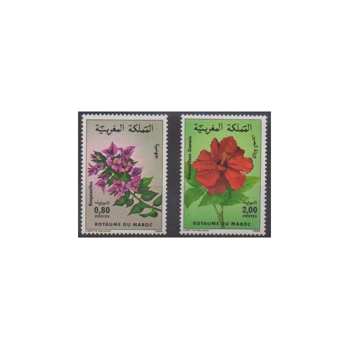 Acheter cette série de timbres du Maroc de l'année 1985 (No 988/989).