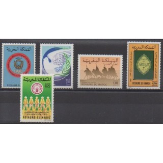 Buy this set of stamps of Morocco of the year 1986 (Nb 1010/1014).