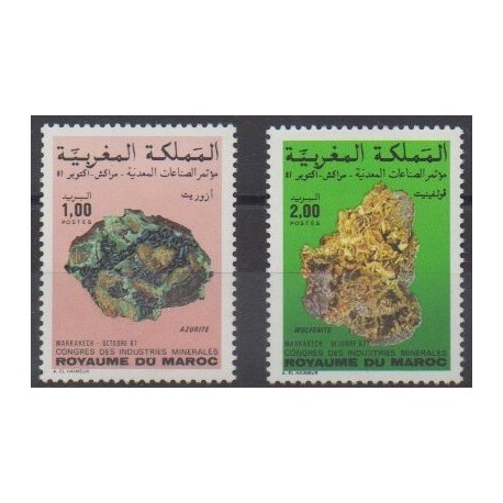Morocco - 1987 - Nb 1039/1040 - Minerals - Gems