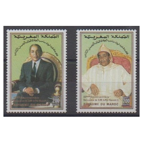 Maroc - 1989 - No 1068/1069 - Royauté - Principauté