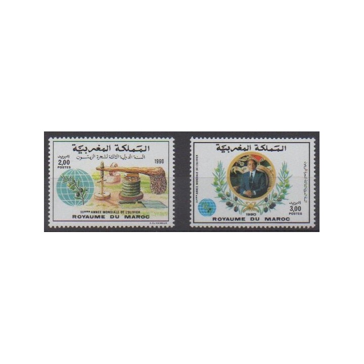 Acheter cette série de timbres du Maroc de l'année 1990 (No 1081/1082).