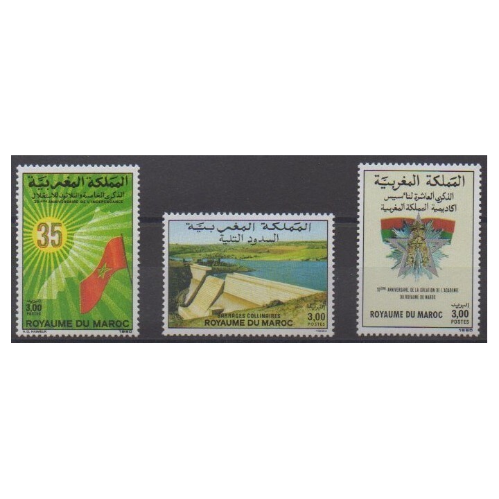 Buy this set of stamps of Morocco of the year 1990 (Nb 1089/1091).