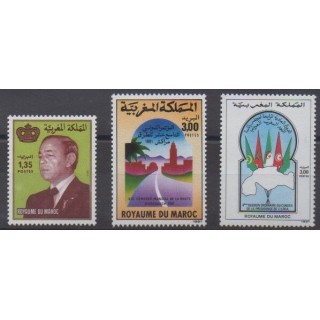 Buy this set of stamps of Morocco of the year 1991 (Nb 1106/1108).