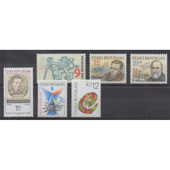 Acheter cette série de timbres de la République Tchèque, de l'année 2007 (No 453/458).