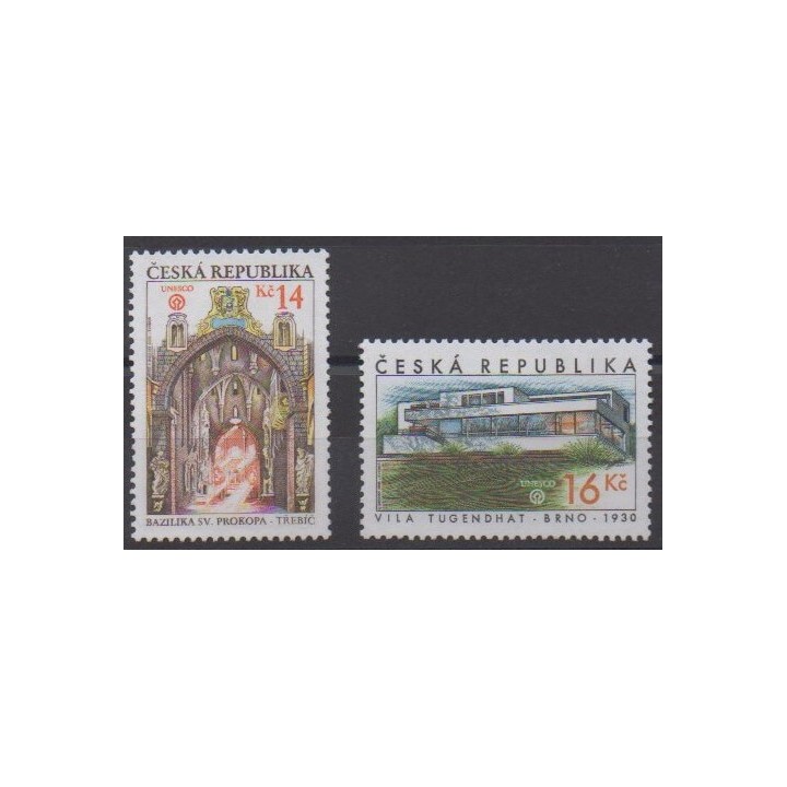 Acheter cette série de timbres de la République Tchèque, de l'année 2005 (No 394/395).