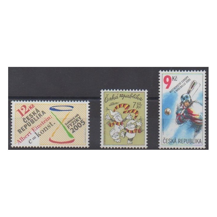 Acheter cette série de timbres de la République Tchèque, de l'année 2005 (No 401/403).