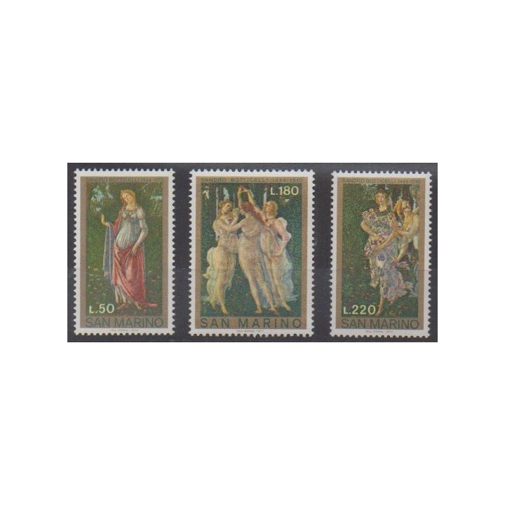 Acheter cette série de timbres de Saint-Marin de l'année 1972 (No 801/803).