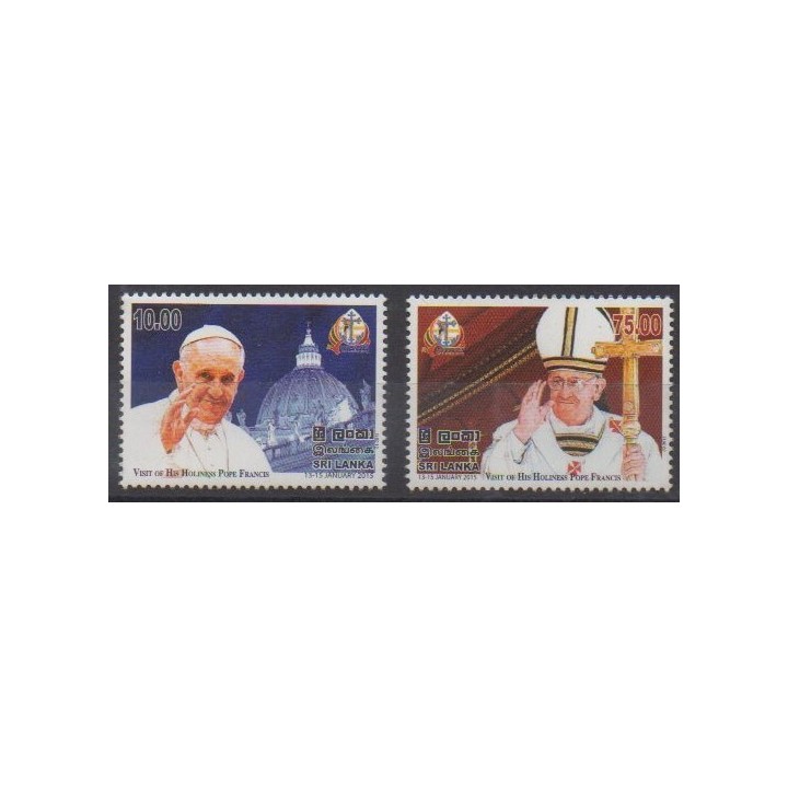 Acheter cette série de timbres du Sri Lanka de l'année 2015 (No 1974/1975).