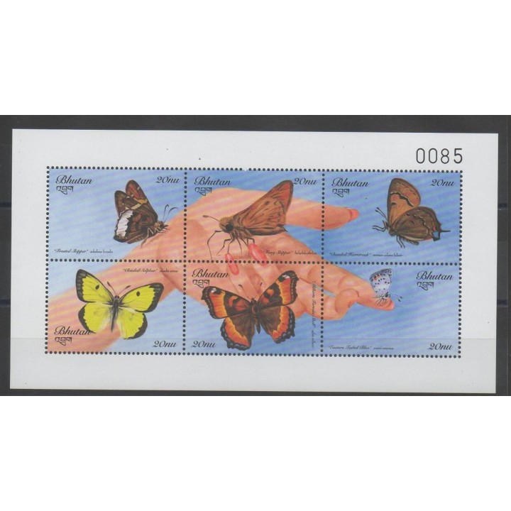 Timbres - Bhoutan - 1999 - No 1393/1398 - papillons