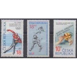 Tchèque (République) - 2010 - No 552/553 et 555 - Jeux olympiques d'hiver