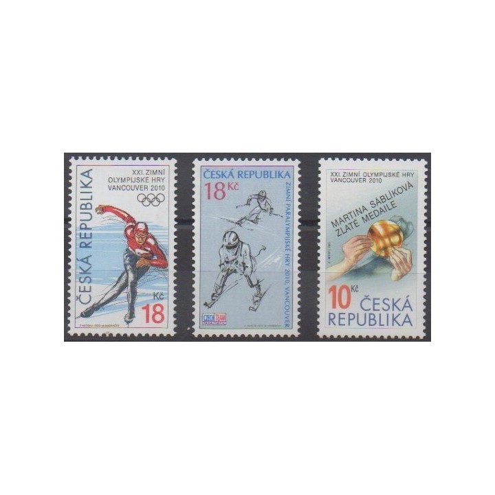 Acheter cette série de timbres de la République Tchèque, de l'année 2010 (No 552/553 et 555).