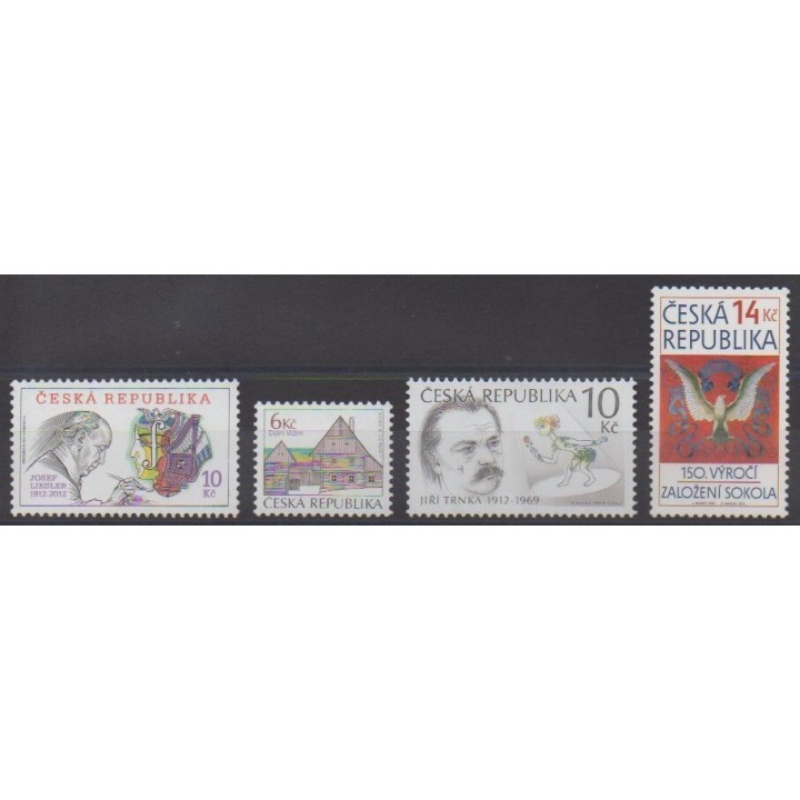 Acheter cette série de timbres de la République Tchèque, de l'année 2012 (No 626/629).