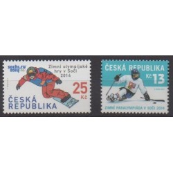 Tchèque (République) - 2014 - No 729/730 - Jeux olympiques d'hiver