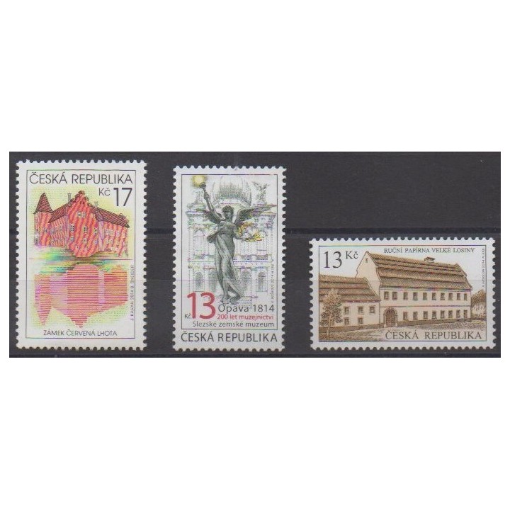 Acheter cette série de timbres de la République Tchèque, de l'année 2014 (No 736 et 738/739).