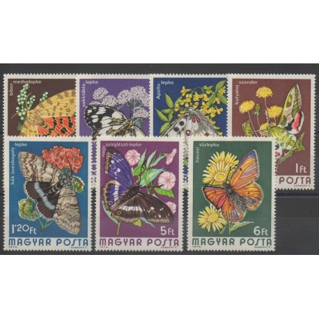 Hongrie - 1974 - No 2394/2400 - papillons