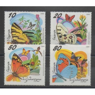 Timbres - Géorgie - 1999 - No 240/243 - papillons