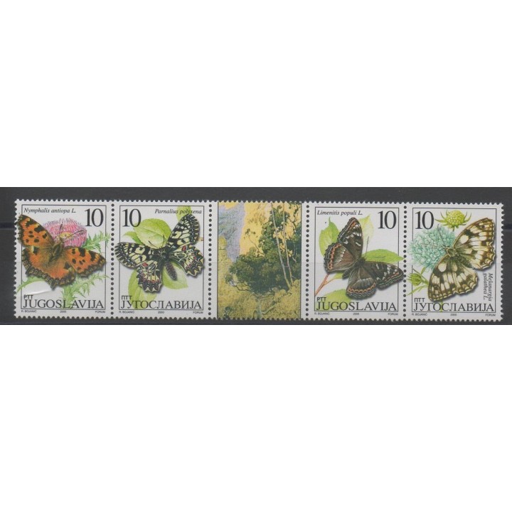 Timbres - Yougoslavie - 2000 - No 2811/2814 - papillons